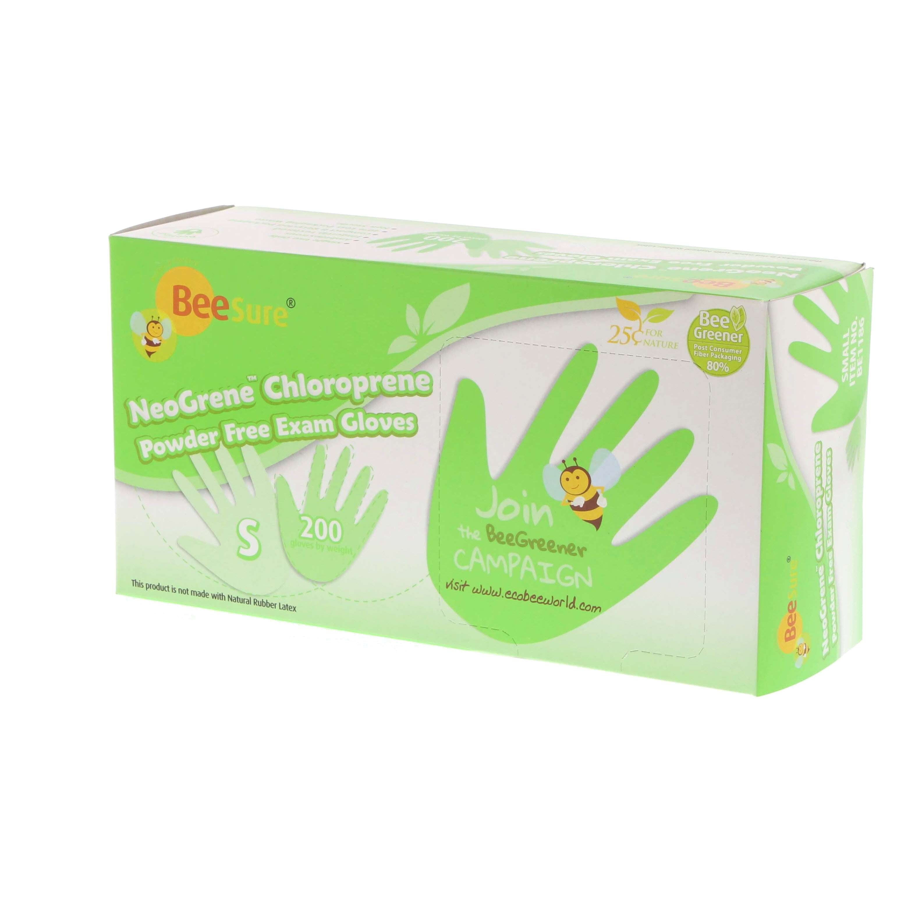 Cranberry 1186 BeeSure NeoGrene Chloroprene Examination Gloves Powder Free Small 200/Box Cranberry 1186 BeeSure NeoGrene Chloroprene Examination Gloves Powder Free Small 200/Box